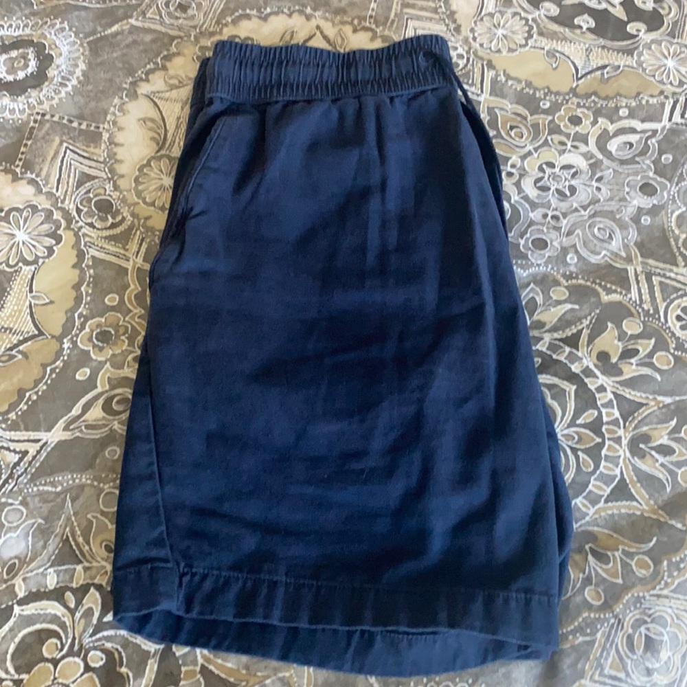 Untuckit - Navy Drawstring Waist Men’s Chino 7” Shorts-Size Medium